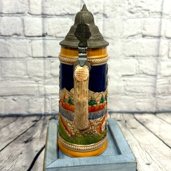 Vintage Gerz West Germany Lidded Beer Stein Switzerland .5L - Picture 3 of 5